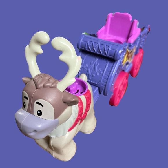 Disney Frozen Anna & Kristoff’s Wagon Little People Toddler Vehicle - Picture 1 of 4